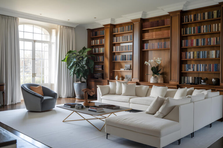 bibliothèque salon